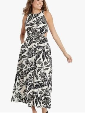 Who What Wear 100% Cotton Batik Floral Dress Size XL NWOT